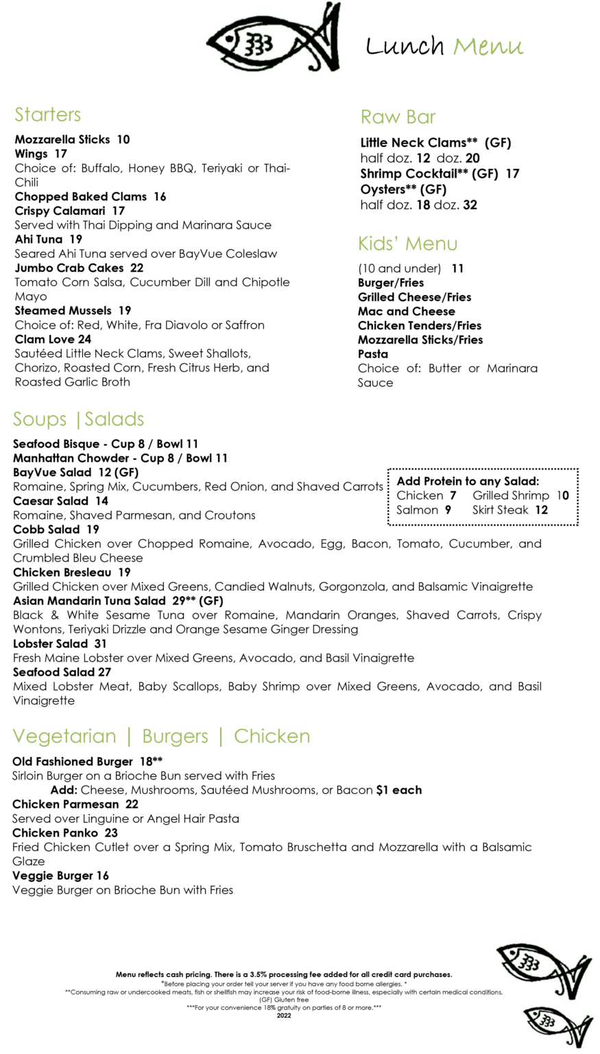 bay view lunch menu with prices pdf